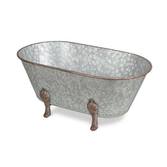 H2H Galvanized Metal Bathtub, Small, 29.1in x 13.8in, Galvanized, Metal, Bathtub