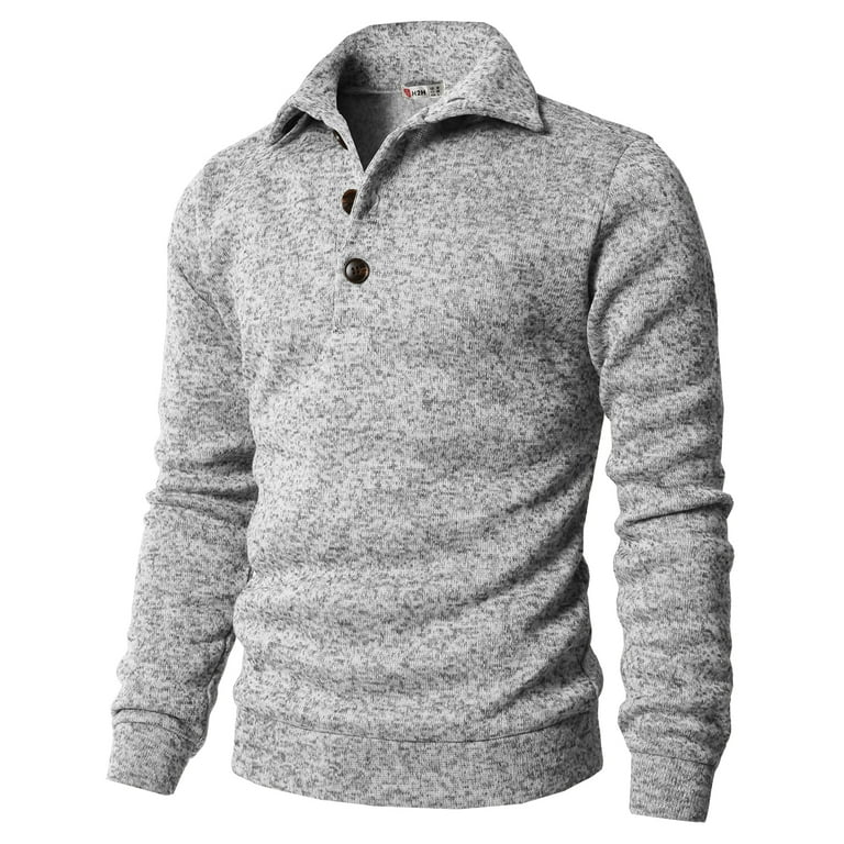 H2H Men s Slim Fit Turtleneck Basic Knit Sweater with buttons WHITE US XL ASIA 2XL CMTTL091 Walmart