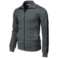 thumbnail image 1 of H2H Mens Active Slim Fit Track Lightweight Jacket Zip-up Long Sleeve Training Basic Designed CHARCOAL US M/ASIA L (CMOJA134), 1 of 6
