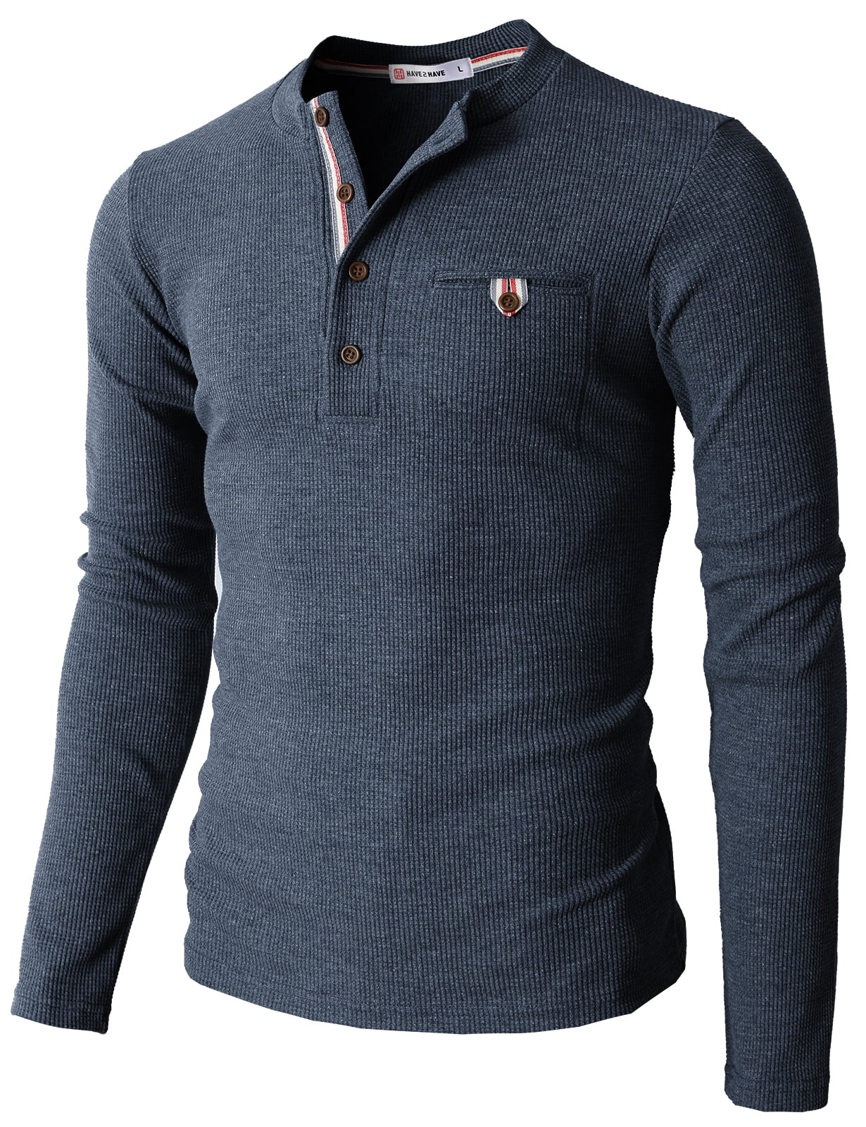 トップス Waffle henley neck long sleeve t-shirt Waffle T-Shirt | Henley Neck | Long Sleeve | UNIQLO US