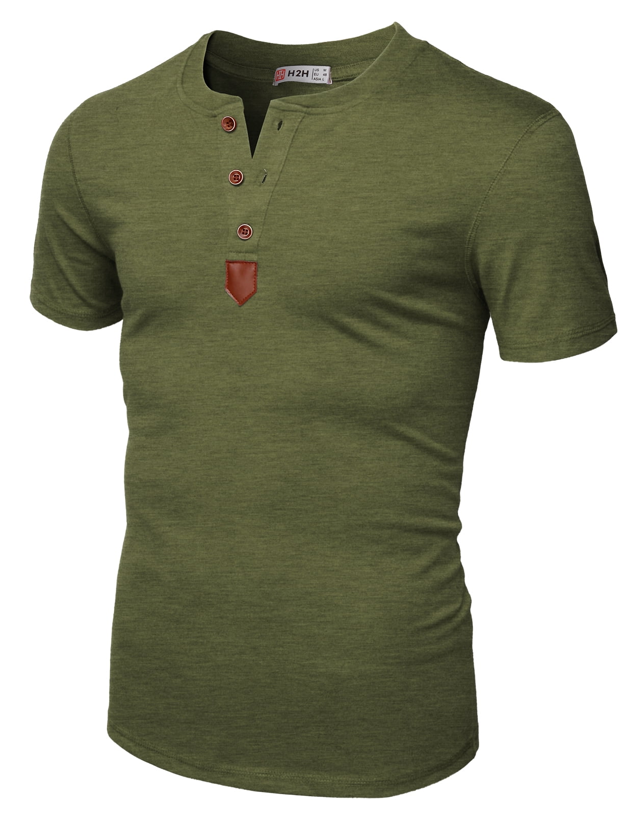 H2H Mens Casual T-Shirt Long Sleeve Muscle Gym Workout Athletic Tee