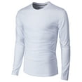 thumbnail image 1 of H2H Mens Casual Slim Fit Long Sleeve Crew-Neck T-Shirts WHITE US XL/ASIA 2XL (CMTTL137), 1 of 6