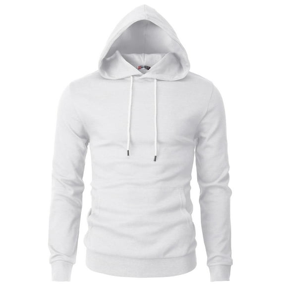 H2H Mens Casual Slim Fit Pullover Hoodie Long Sleeve Lightweight With Kanga Pocket (CMOHOL050)