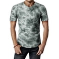 thumbnail image 1 of H2H Mens Casual Slim Fit Tie-Dye Short Sleeve T-Shirts V-neck Cotton Top (KMTTS650), 1 of 6
