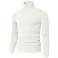 thumbnail image 1 of H2H Mens Casual Slim Fit Turtleneck Pullover Sweater Lightweight Pointed Shoulder Patched (CMTTL099), 1 of 6