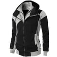 thumbnail image 1 of H2H Mens Casual Slim Fit Zip-up Hoodie Active Zip-up Jackets with Pockets (KMOHOL076), 1 of 6