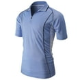 thumbnail image 1 of H2H Mens Cool Dry Compression Short Sleeve Polo T-Shirts LIGHTBLUE US M/ASIA L (CMTTS278), 1 of 6