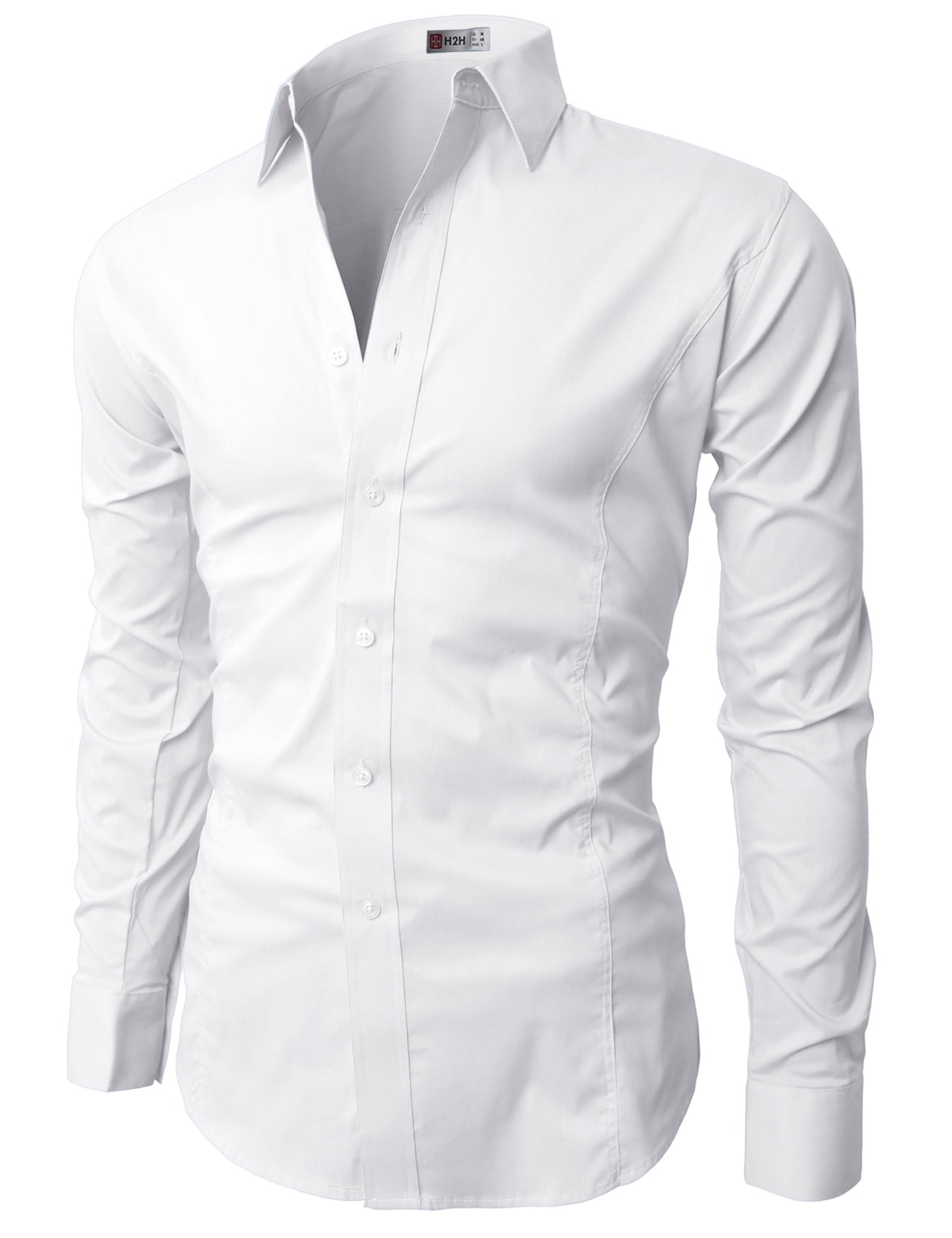 slim fit dress slacks White Sanders Non Iron Custom Dress Shirt main image 0
