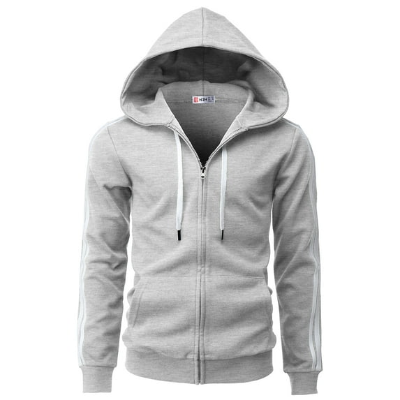 H2H Mens Fashion Slim Fit Hoodie Jacket Active Wear Outdoor Long Sleeve GRAY US L/Asia XL (CMOHOL067)