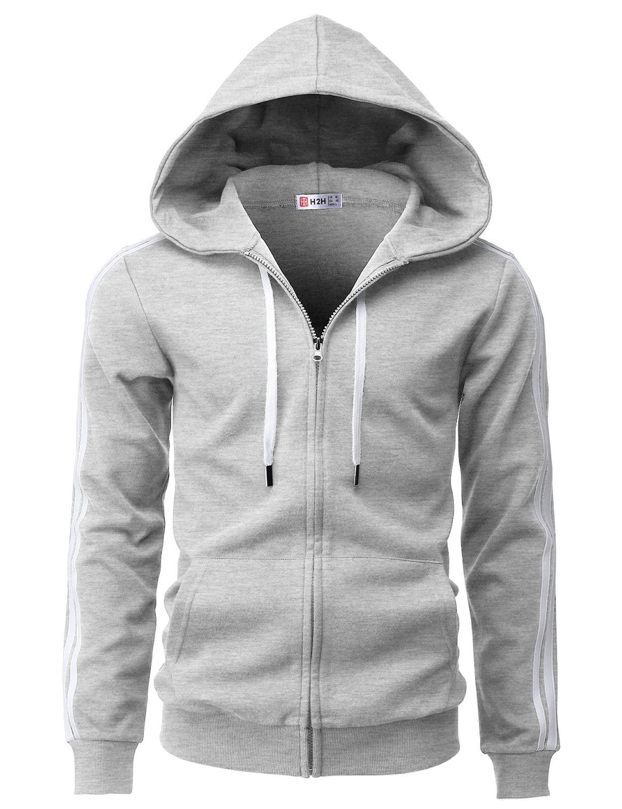 H2H Men’s Slim Fit Fleece-Lined Hoodie – Long Sleeve Casual Sweatshirt For Cool Weather