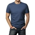 thumbnail image 1 of H2H Mens Versatile & Easy to Wear Cotton Blend Crew Neck T-shirt DARKBLUE US S/Asia M (CMTTS0198), 1 of 6