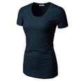 thumbnail image 1 of H2H Women Casual Slim Fit T-Shirt Top Short Sleeve Cotton Basic Designed NAVY US S/Asia M (CWTTS244), 1 of 6