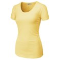 thumbnail image 1 of H2H Women Casual Slim Fit T-Shirts Short Sleeve Cotton Blended Basic Designed Crew-Neck Top (CWTTS301), 1 of 6