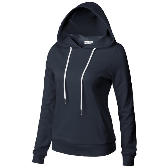 H2H Womens Casual Slim Fit Pullover Hoodie Sweatshirt Long Sleeve Solid Colors (CWOHOL032)