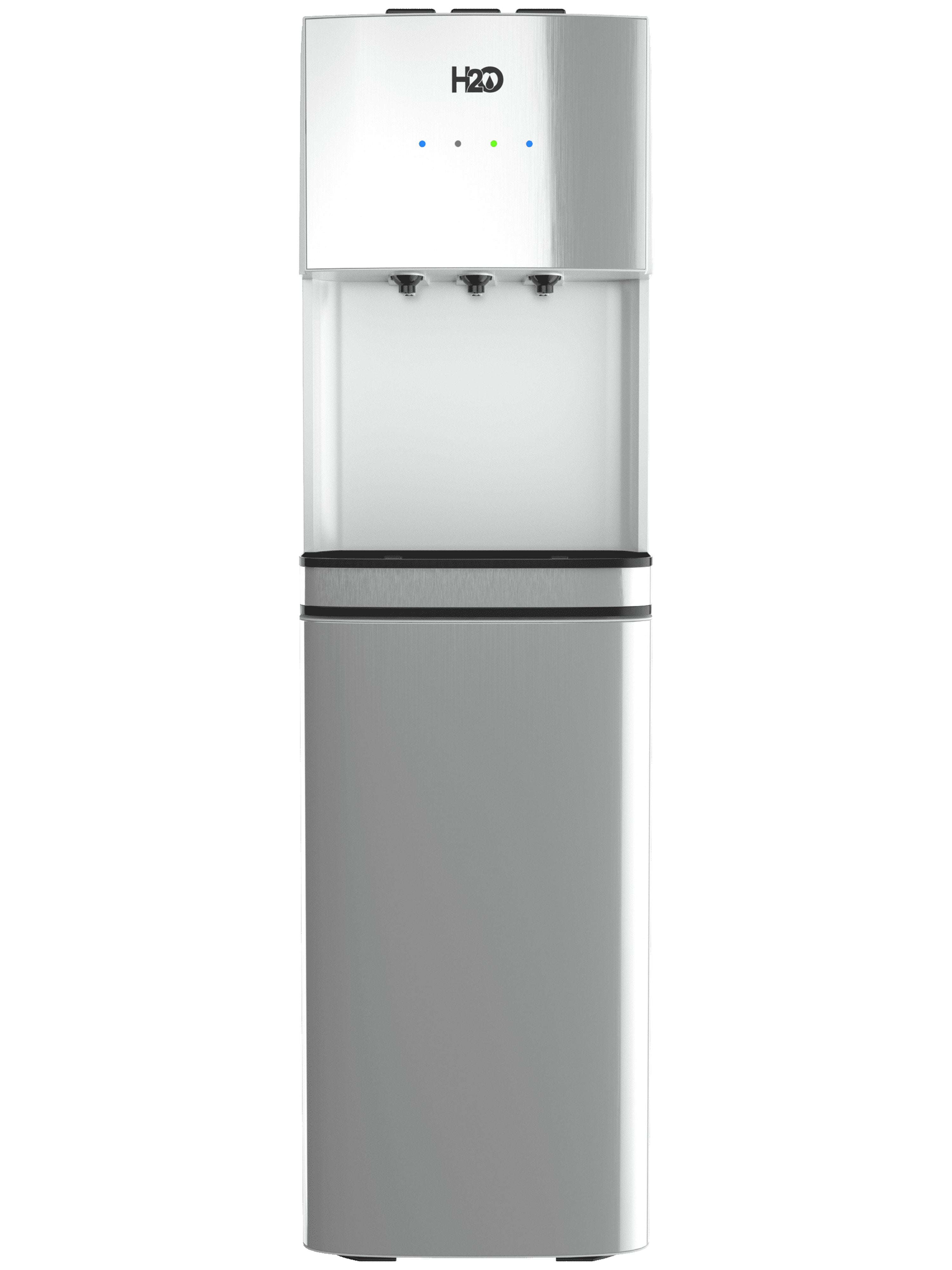 H2O96T Bottom Load Water Dispenser in Silver, Providing 4048° F Cold