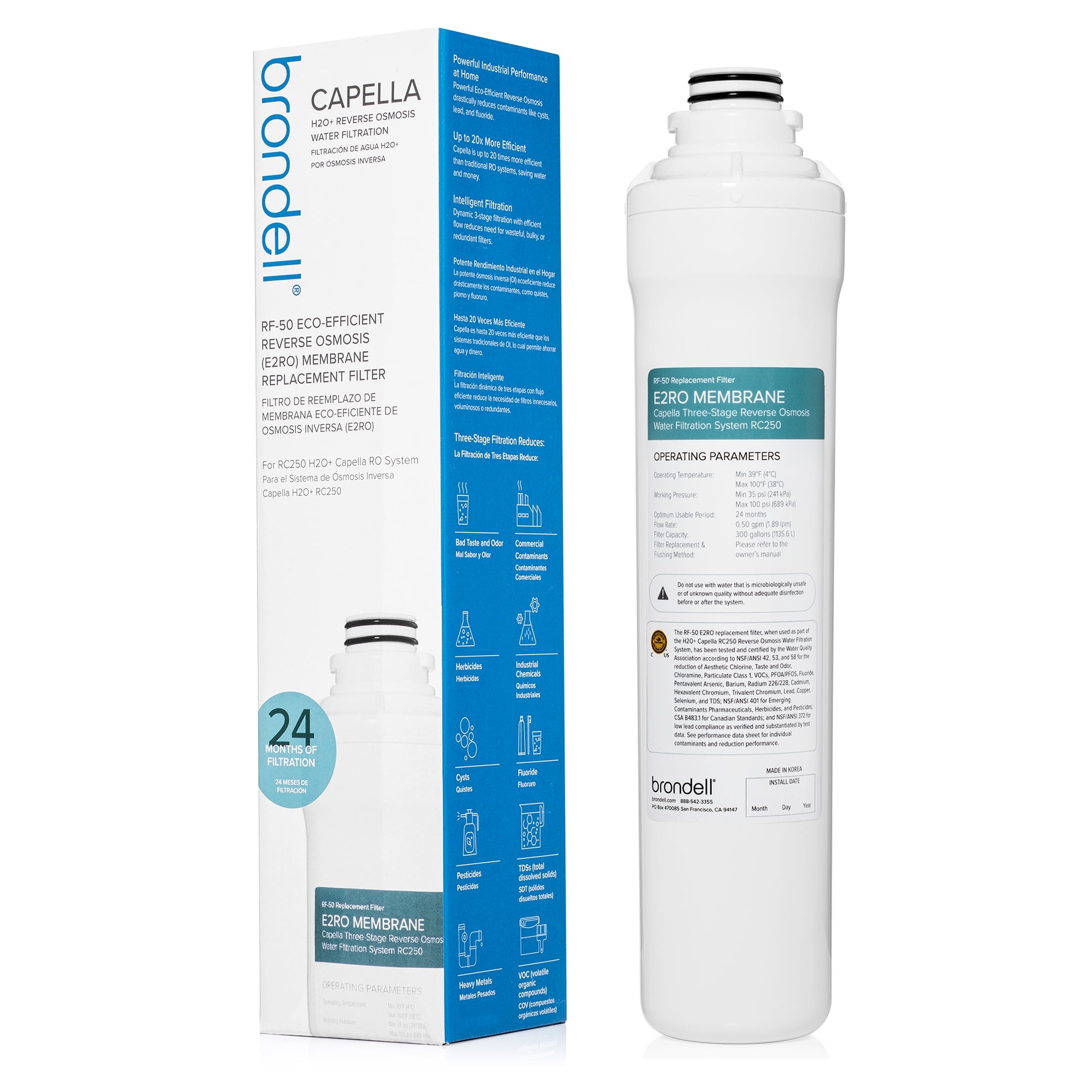 H2O+ Capella E2RO Membrane Replacement Filter