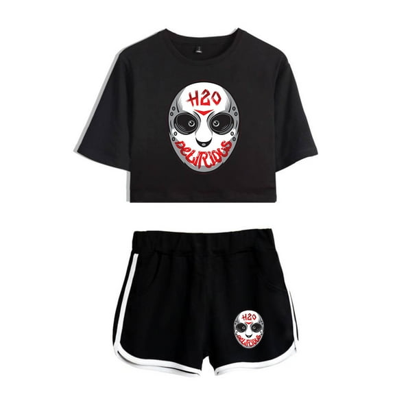 H2O Delirious Tee Shorts 2 Pieces Sets Casual Women Clothes Unique Short Tshirt Shorts Suit