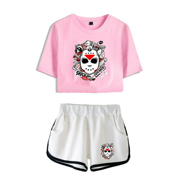 H2O Delirious Tee Shorts 2 Pieces Sets Casual Women Clothes Unique Short Tshirt Shorts Suit