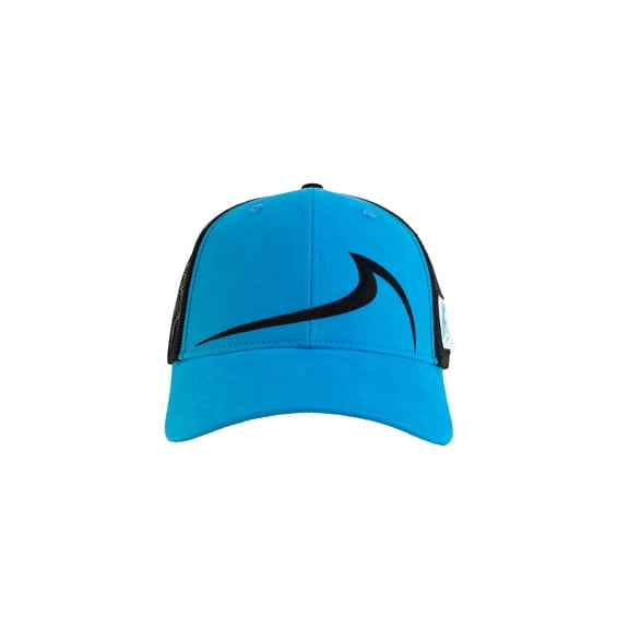 H2O H2OCAP03B Mens Cotton Baseball Wave Cap - Water-Theme Pool Guard Sun Protection Trucker Hat - Blue