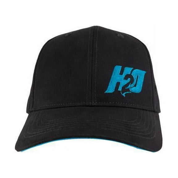 H2O H2OCAP01A Mens & Womens Cotton Baseball Cap - Water-Theme Pool Guard Sun Protection Trucker - Black