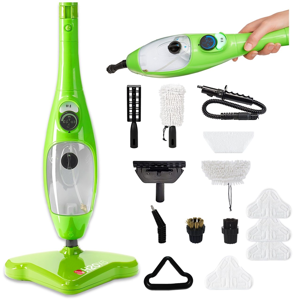 H2O MOP® X5 Steam Mop and Handheld Steam Cleaner For Cleaning Hardwood