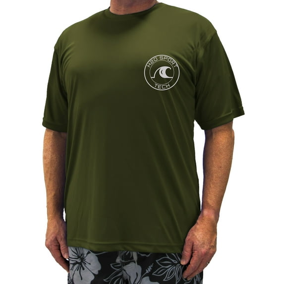 H2O Sport Tech Big & Tall Men's Short Sleeve Swim Shirt 2XL to 5XLT