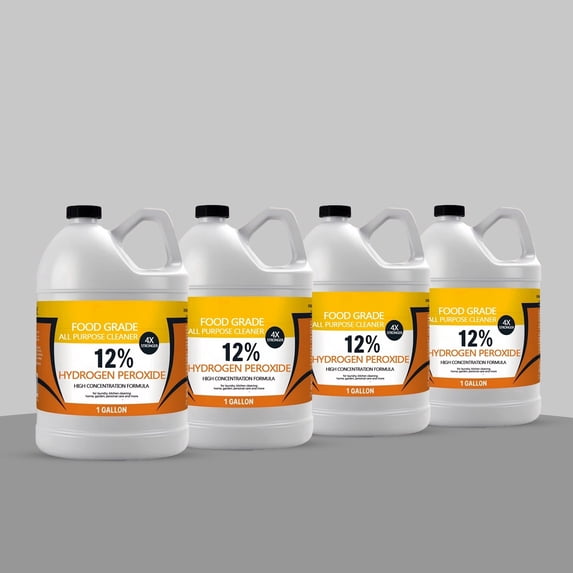 H2O2 12 Percent Hydrogen Peroxide, 4 Pack
