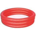 thumbnail image 1 of H2OGO! 3 Rings Kiddie Pool for Toddler, Kids Swimming Pool, Inflatable Baby Ball Pit Pool (Red, 60"), 1 of 2