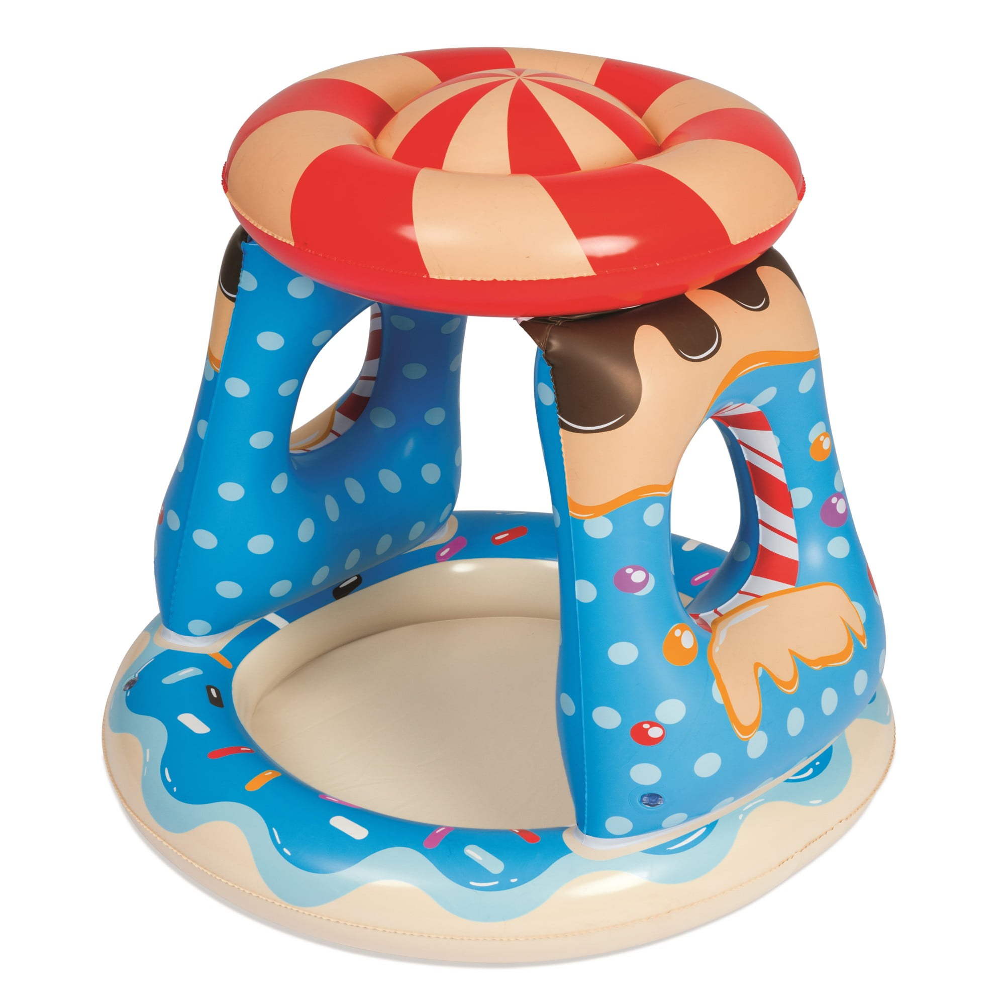 Bestway: H2OGO! Candyville Playtime Pool - 36 x 36" Inflatable Baby Mini Splash Pool, UV Protection Sunshade, Candy Inspired Design, Toddler & Kids 2+