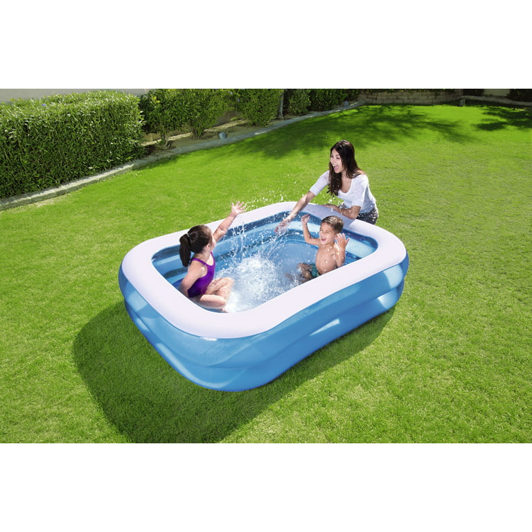 let at håndtere ris beskyldninger H2OGO! Blue Rectangular Inflatable Family Pool - Walmart.com