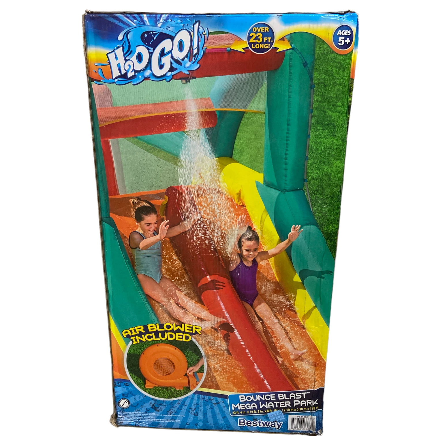 H2OGO! Bounce Blast Kids Mega Water Park Inflatable Bouncers with Air Blower, Multicolor