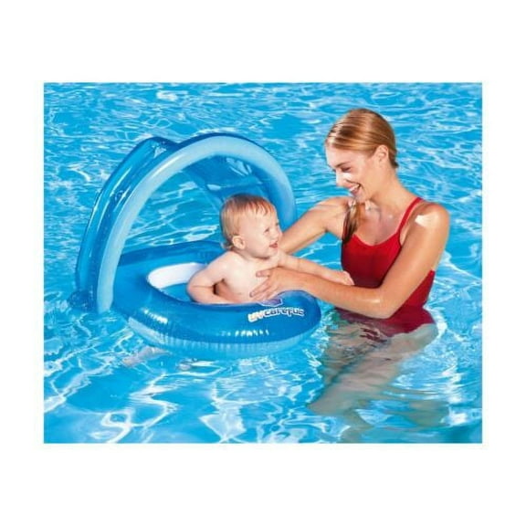 H2OGO! Covered Swimming Pool Float UV Careful, Blue
