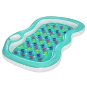 H2OGO! Double Designer Pool Lounge - 74 x 68.5 - Bestway Inlfatable, Fits 2 Adults, Built-In Cooler Area For Snacks & Drinks, Pool & Water Accessory, Easy Inflate & Deflate