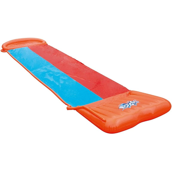 H2OGO! Double Lane Inflatable Water Slide | Includes Speed Ramp & Splash Landing | Great Outdoor Summer Toy for Family Fun, Multicolor