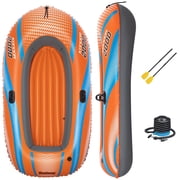 H2OGO! Kondor 2000 Inflatable Raft Set - 61 x 38 - Orange & Blue, Fits 1 Adult & 1 Child, Oars & Hand Pump, Water Sports Boat, 210lb Cap, Ages 6+