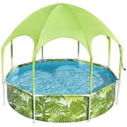 H2OGO!Splash-In-Shade Play Pool - 8 &times; 20 - 446 ، غطاء الظل الآمن للأشعة فوق البنفسجية مع سيد الماء ، حمام سباحة للأطفال