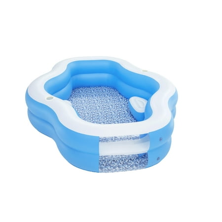 H2OGO! Splashview 8' Inflatable Kiddie Pool with See-Through Window