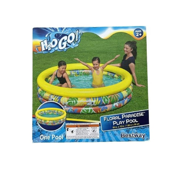 H2OGO! Stable Inflatable Cool Kid 2+ Years Swimming Pool, 134 gal