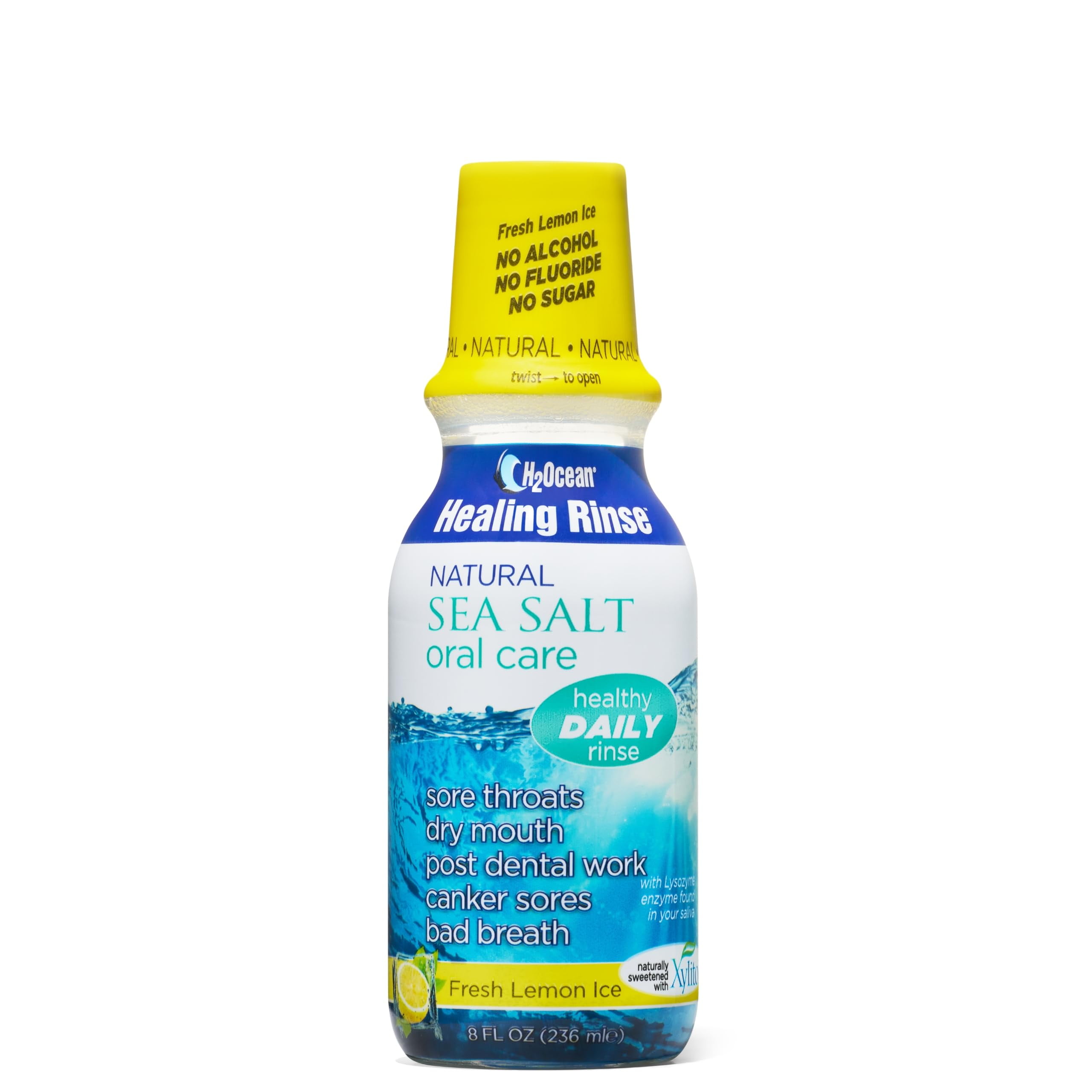 H2Ocean Healing Rinse Natural Sea Salt Oral Care Mouth Rinse for Oral