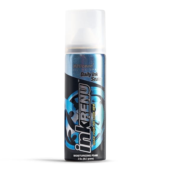 H2Ocean InkRenu Tattoo Ink Color Enhancing Sea Salt Foam Moisturizing Lotion for Tattoo Aftercare 2oz