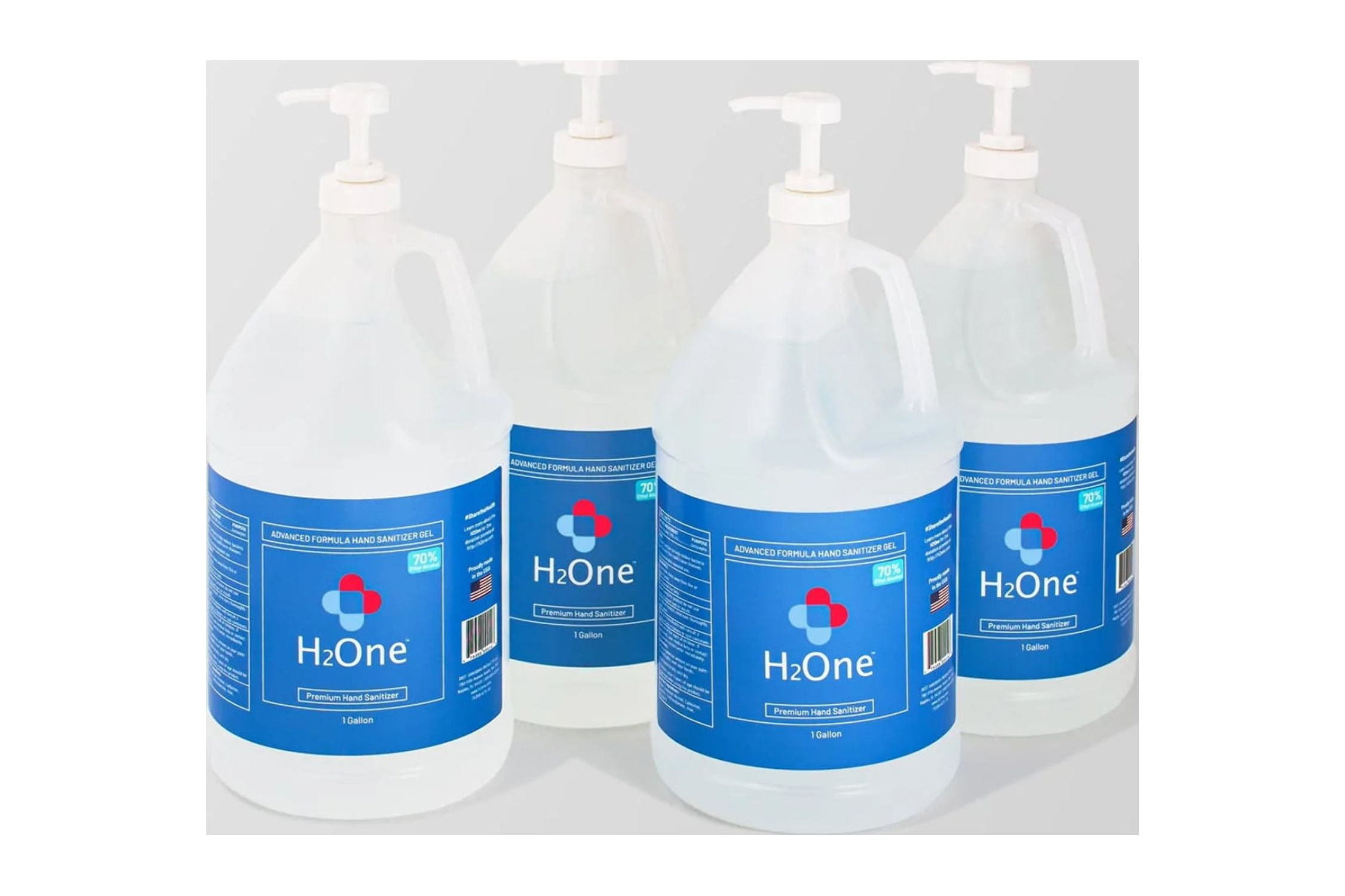 H2One Advanced Hand Sanitizer Gel Gallon 4 Pack 70 Percent Ethyl