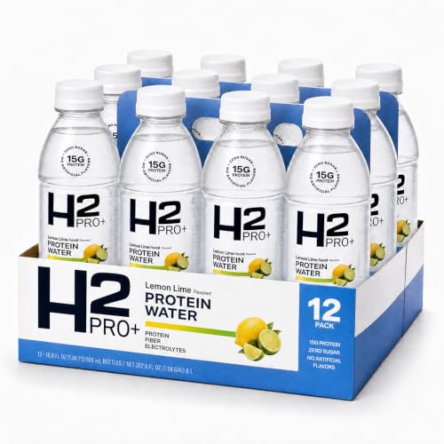 H2Pro+ Clear Protein Water (12-Pack/Lemon Lime Flavor) 15g Protein Drinks
