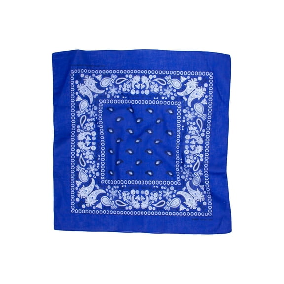 H2W Bandanas Paisley Polyester Bandana Royal Blue