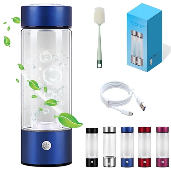 H2next Hydrogen Water Bottle, H2 Next Hydrogen Water Bottle with SPE & PEM Technology, Portable Hydrogen Water Bottle Generator - Protect Your Health with Hydrogen, for Home Office Travel (Silver)