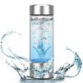thumbnail image 1 of H2next Hydrogen Water Bottle, Hydrogen Water Generator with SPE & PEM Technology, Portable, 14.2 OZ, Silver, 1 of 7