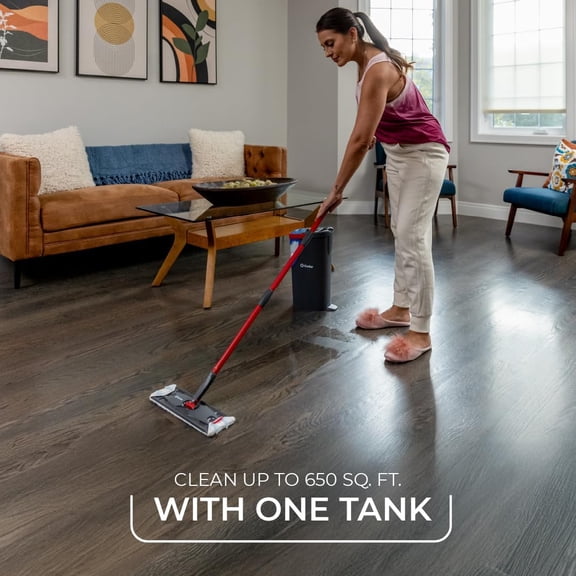 H2prO Flat Mop System with Dual and Water Jets for Hardwood Tile Vinyl