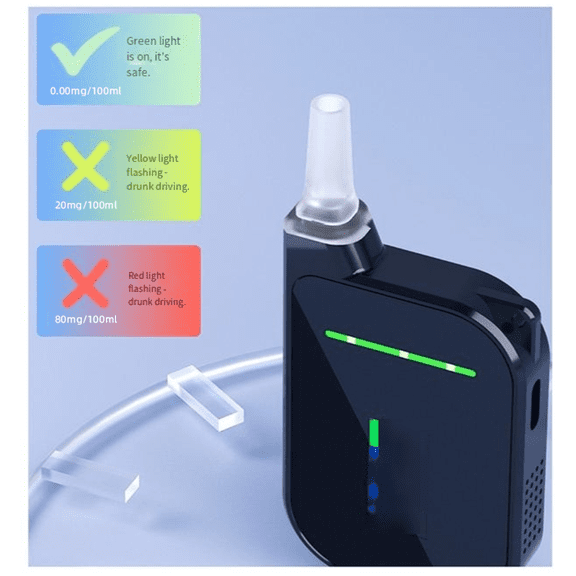 H3 Alcohol Analyzer Detector Mouthpiece Alcohol Tester Alcohol Tester Portable Alcohol Meter Keychain Digital,1 set x H3 alcohol tester,Black