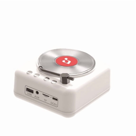 H3 Bluetooth CD Player Retro Vinyl Style Portable Speaker with Light for Home and Travel