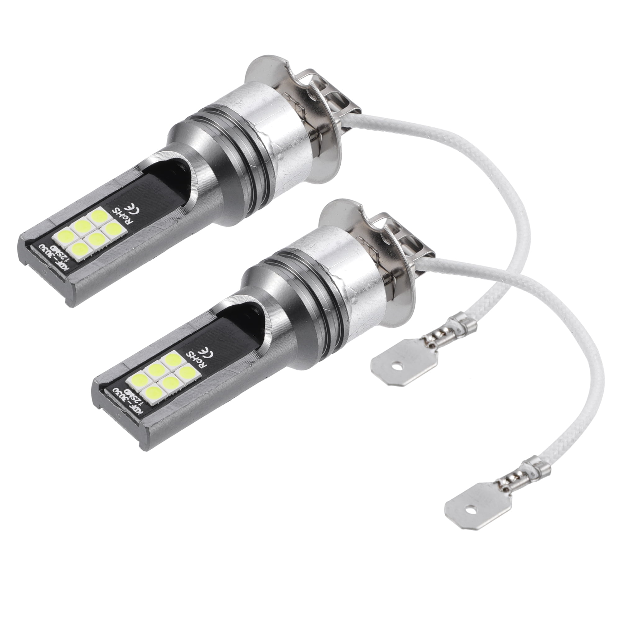 H3 Fog Lights Bulbs Headlight Bulb 80W Power 12 LED 3030 Chips Auto LED ...