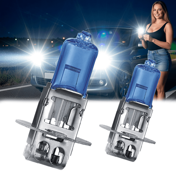 H3 Halogen Fog Light Bulb For 2000 Mitsubishi Diamante,High Brightness Headlight Bulb,6000K,Pack of 2